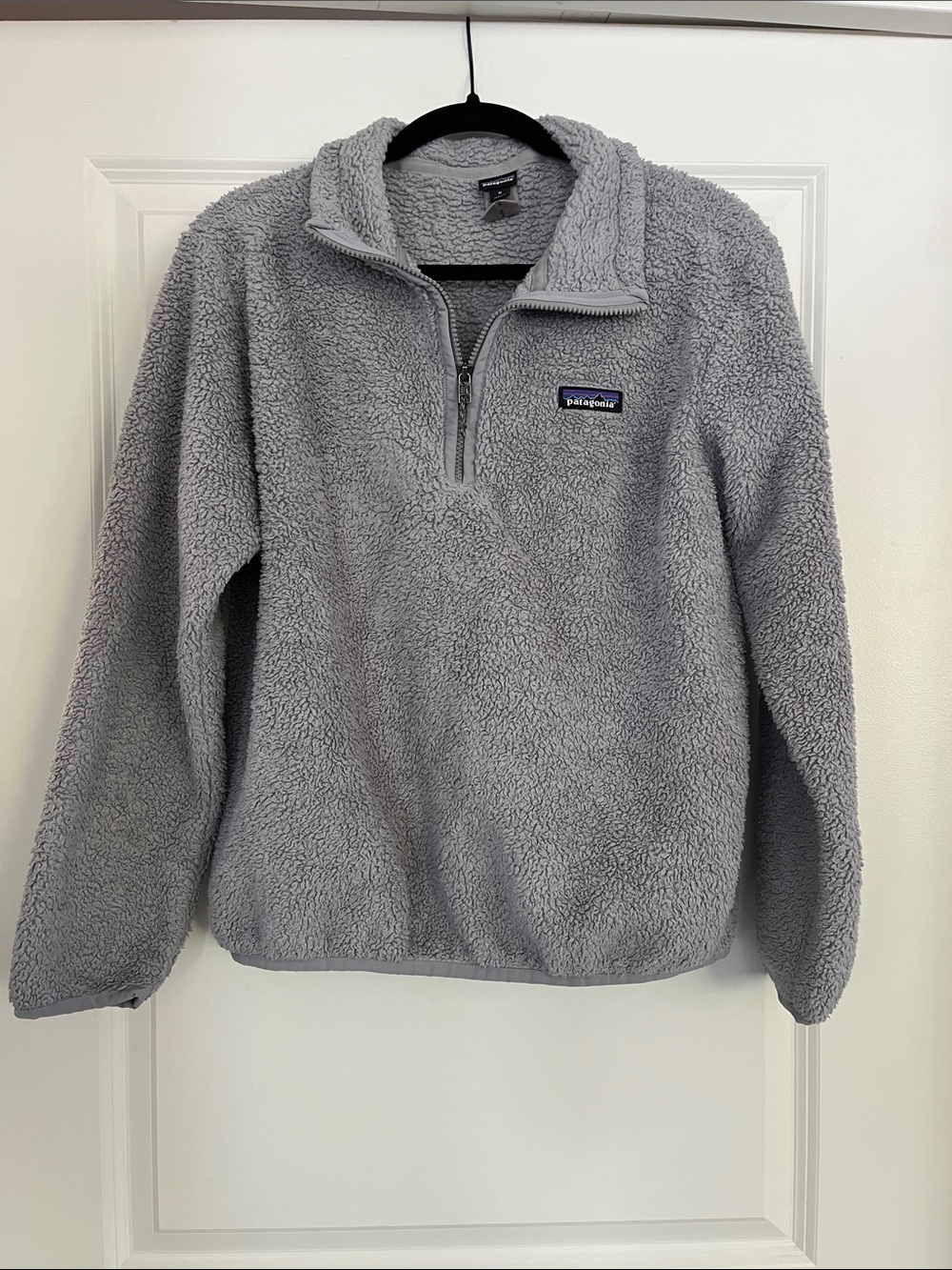 Patagonia Men’s Light Gray Sherpa Half-Zip Pullover
